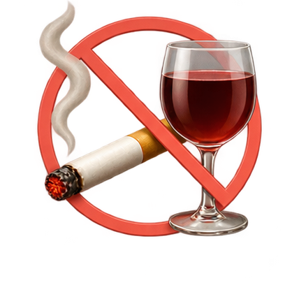 煙酒過多示意圖